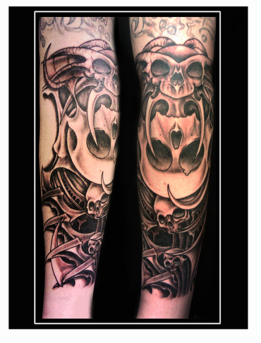 Texas Tattoos on Dallas Texas Tattoo Skin Art Kayden Custom Biomechanical Skull